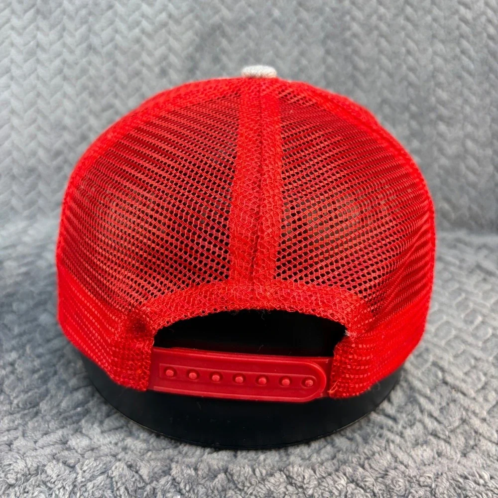 Hit Wear Xtreme Bar Bingo Trucker Hat Gray Red Mesh Snapback Cap 0664
